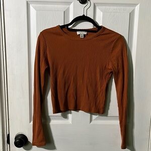 Women's Rust Long Topshop Sleeve Top